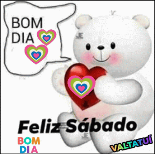 Bom Dia Sabado Bear GIF - Bom Dia Sabado Bear Hearts - Discover & Share GIFs