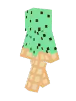 a minecraft ice cream cone has a mint flavor