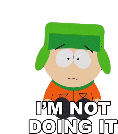 Im Not Doing It Kyle Broflovski Sticker - Im Not Doing It Kyle Broflovski South Park Stickers