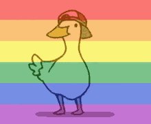 Duck Pride GIF - Duck Pride Baseball Cap GIFs
