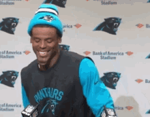 cam newton panthers giggles