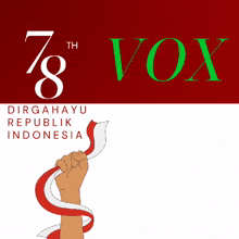 a poster that says 78th vox dirgahayu republik indonesia 11