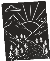 Mountain Sunrise Sticker - Mountain Sunrise Tree Stickers