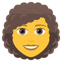 woman curly hair people joypixels curly haired curls