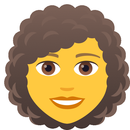 Woman Curly Hair People Sticker - Woman Curly Hair People Joypixels Stickers