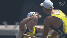 hugging jack hargreaves alexander hill australia mens four rowing team nbc olympics