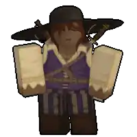 a pixel art of a pirate with a hat and a sword .