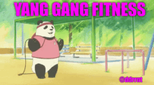 Yang Gang Fitness Panda GIF - Yang Gang Fitness Yang Gang Panda GIFs