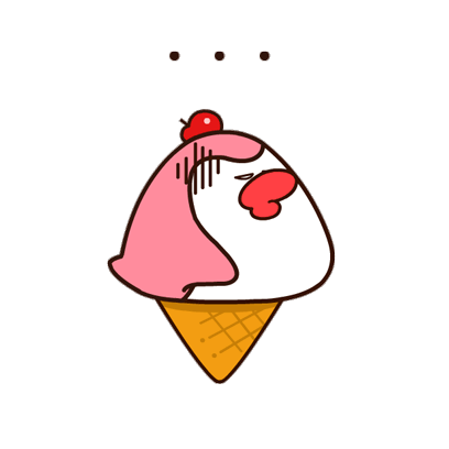 Bird Ice Cream.Come Sticker - Bird Ice Cream.Come Three Dots Stickers