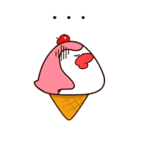 Bird Ice Cream Come Sticker