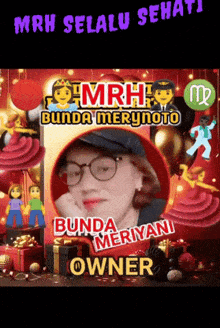 a picture of a woman with the name bunda meriyani