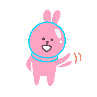 Pink Rabbit Sticker - Pink Rabbit Happy Stickers