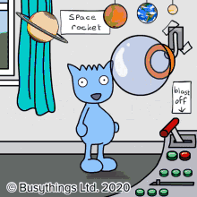 Busythings Cat GIF - Busythings Cat National Space Day GIFs