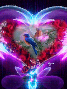 Heart Glitter GIF - Heart Glitter Birds GIFs