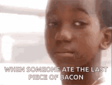 crying boy walk away cry sad when someone ate the last piece of bacon