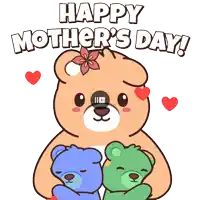 a happy mother 's day greeting card with a teddy bear