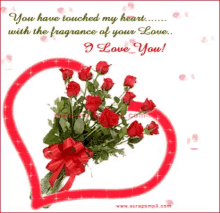 Love You Red Roses GIF - Love You Red Roses Heart GIFs