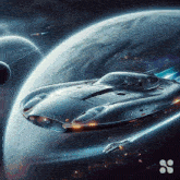a painting of a space ship with the letters ussr on the front