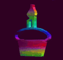 Rainbow Rainbow Cupcake GIF - Rainbow Rainbow Cupcake Happy Birthday GIFs
