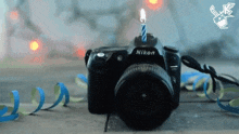 Camera Candle Photographer Birthday GIF - Camera Candle Photographer Birthday GIFs