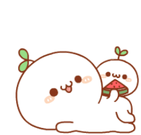 Mochi Cute Sticker - Mochi Cute Eat Stickers