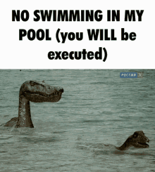 No Swimming Execution GIF - No Swimming Execution Baryonyx GIFs