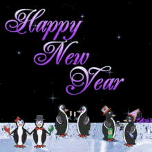 Happy New Year Fireworks GIF - Happy New Year Fireworks Penguin GIFs