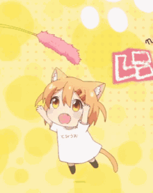 neko girl anime nyanko days jump cat