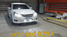 wanted0291 white car