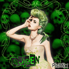 Green Goth Vintage GIF - Green Goth Vintage Woman GIFs