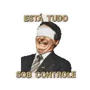 a man with a bandage on his head is making a funny face