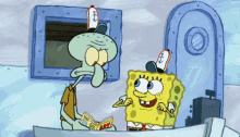 Squidward And Spongebob GIF - Spongebob Kisses GIFs