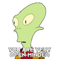 You Are Very Open Minded Kif Kroker Sticker - You Are Very Open Minded Kif Kroker Futurama Stickers
