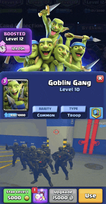 a screenshot of goblin gang level 10 in a game