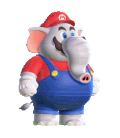 Elephant Mario Mario Sticker