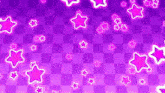 a purple background with glowing pink stars on it