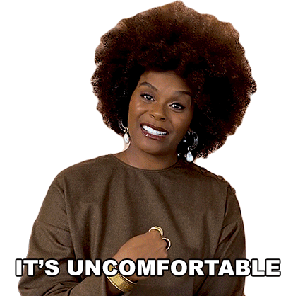 Its Uncomfortable Tabitha Brown Sticker - Its Uncomfortable Tabitha Brown Bustle Stickers
