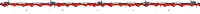a row of red and white lines on a white background .