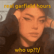 Hannahowo Garfield GIF - Hannahowo Garfield Garfield Hours GIFs