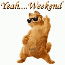 Yeah Weekend Garfield GIF - Yeah Weekend Garfield Dance GIFs