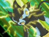 a cartoon cat is being struck by a lightning bolt ..