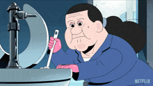 Cleaning The Toilet Carol & The End Of The World GIF - Cleaning The Toilet Carol & The End Of The World Scrubbing Down The Toilet GIFs