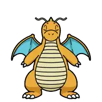a cartoon dragon with wings and the words thank you