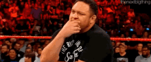 Samoa Joe Thinking GIF - Samoa Joe Thinking Rubs Chin GIFs