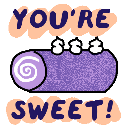 You'Re Sweet As Pianono Cake Sticker - Boy And Girlie Youre Sweet Cake Stickers