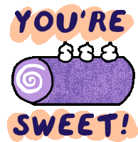 You'Re Sweet As Pianono Cake Sticker - Boy And Girlie Youre Sweet Cake Stickers