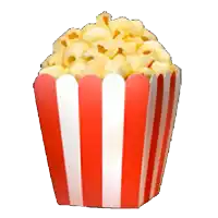 a red and white striped bucket of popcorn