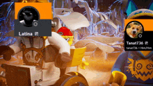 a screenshot of a video game with the name latina