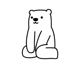 polar bear white bear bear sad nod