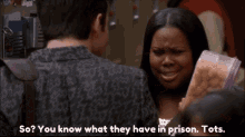 Glee Mercedes Jones GIF - Glee Mercedes Jones So You Know What They Have In Prison Tots GIFs